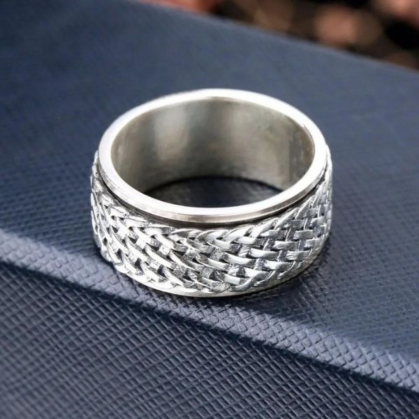 Anillo Antiestrés Giratorio Para Hombre