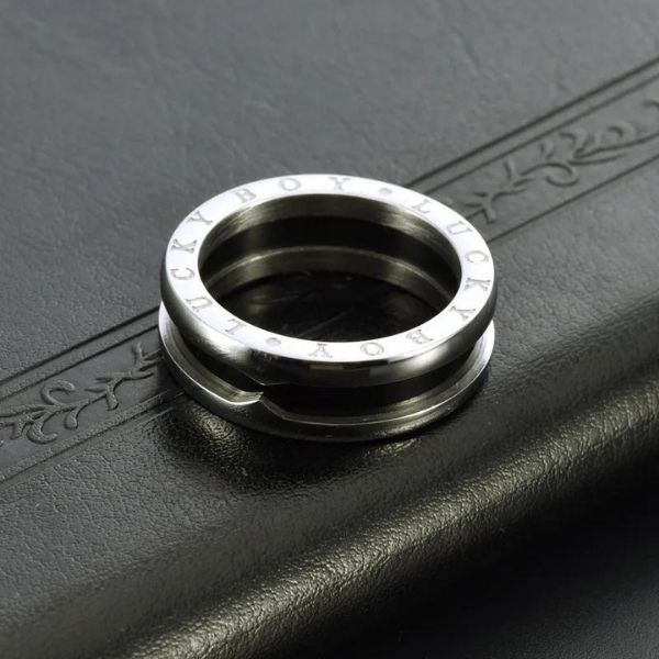 Anillo de Acero Inoxidable Negro para Hombres