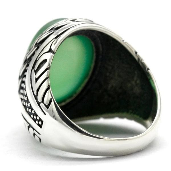 Anillo de Hombre con Piedra Verde