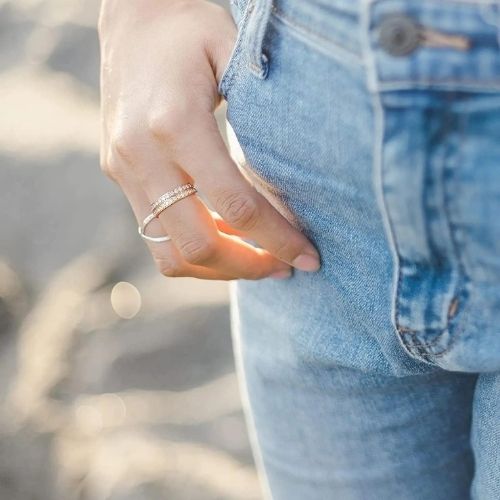 Anillos de Boda de Plata para Mujer