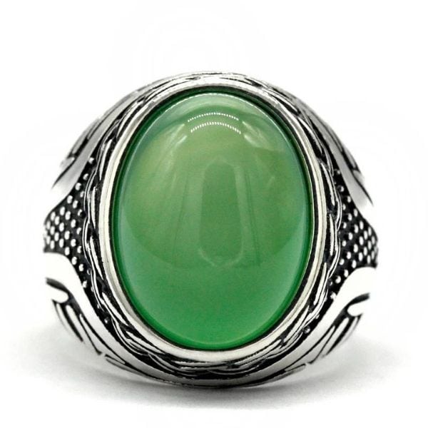 Anillo de Hombre con Piedra Verde