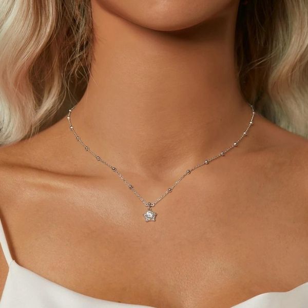 Collar de Plata con Estrella para Mujer