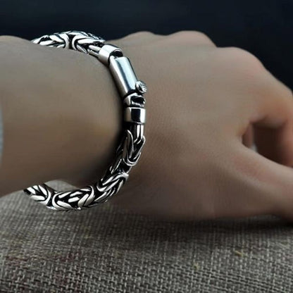 Pulsera Para Hombres De Plata Auténtica