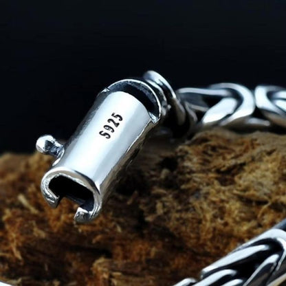 Pulsera Para Hombres De Plata Auténtica