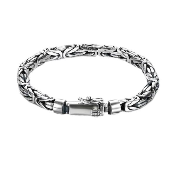 Pulsera Para Hombres De Plata Auténtica